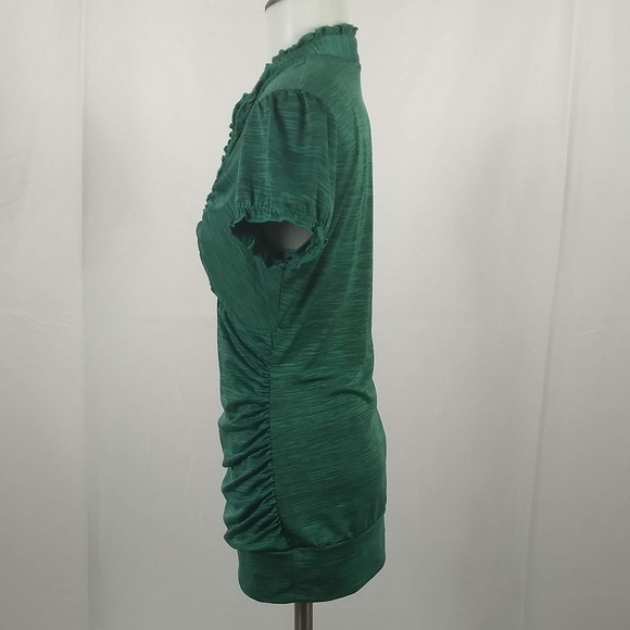 Maurices Size Medium Green Stretchy Blouse Top - Picture 4 of 8